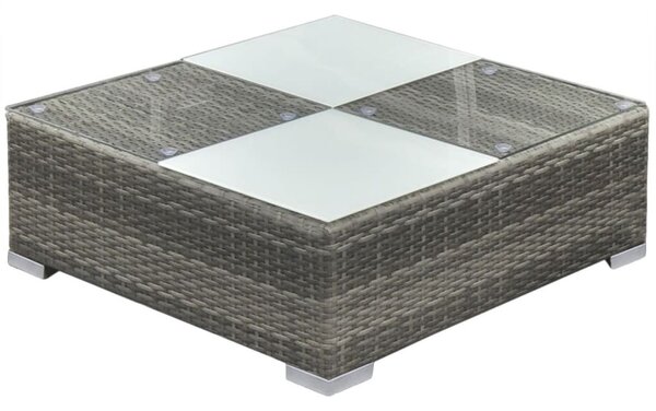 5 részes szürke polyrattan kerti ülőgarnitúra párnákkal