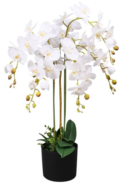 Cserepes fehér műorchidea 75 cm