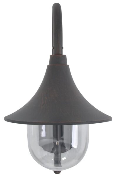 Bronzszínű alumínium kerti falilámpa, E27, 42 cm