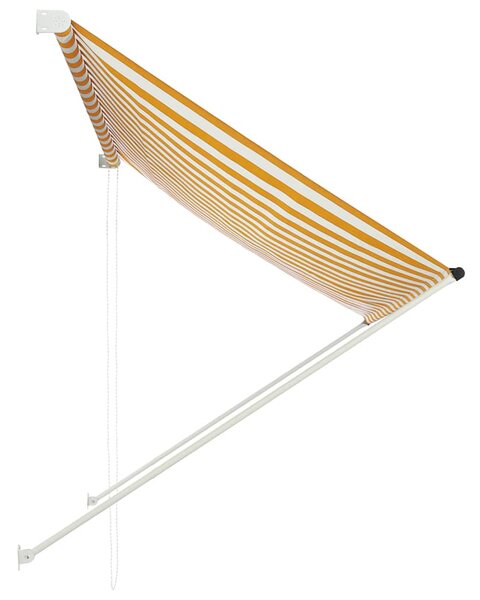 Feltekerhető sárga és fehér napellenző 200 x 150 cm