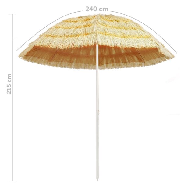 Hawaii stílusú természetes strand napernyő 240 cm