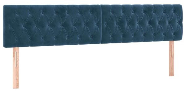 Bársony Fejtámla LED-del - Sötétkék - 200cm