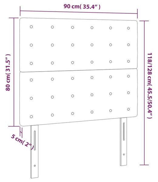 LED-es Fejtámla - Műbőr - 90x128cm