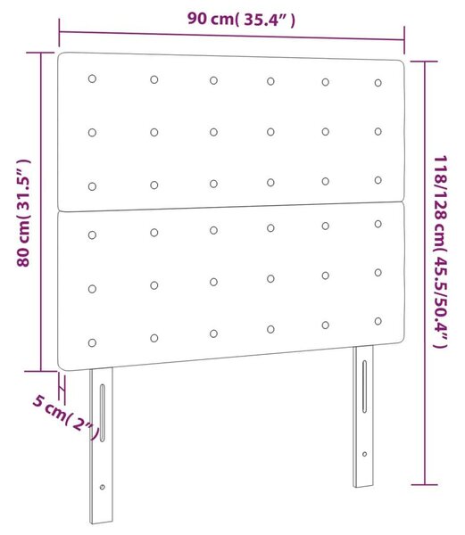 LED-es Fejtámla - Műbőr - 90x128cm