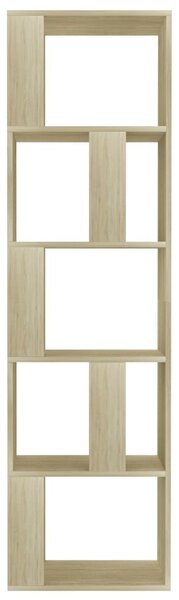Sonoma tölgy szerelt fa könyvszekrény/térelválasztó 45x24x159cm