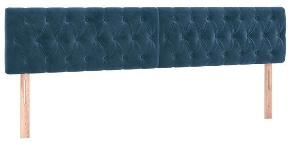 Bársony Fejtámla LED-del - Sötétkék - 200cm