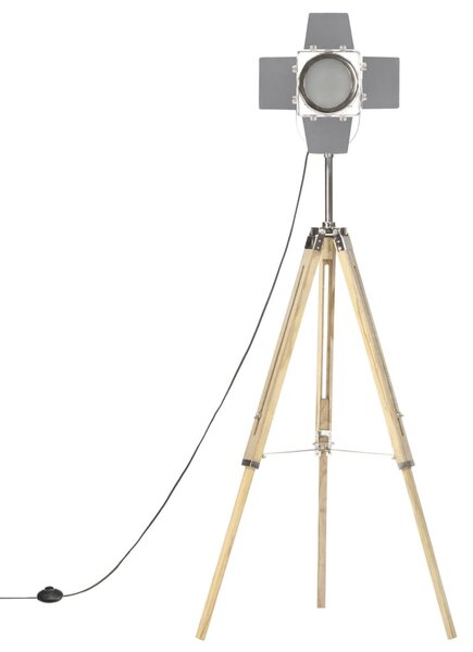 Háromlábú tömör mangófa állólámpa 140 cm