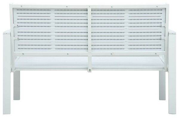 Fehér fautánzatú HDPE kerti pad 120 cm
