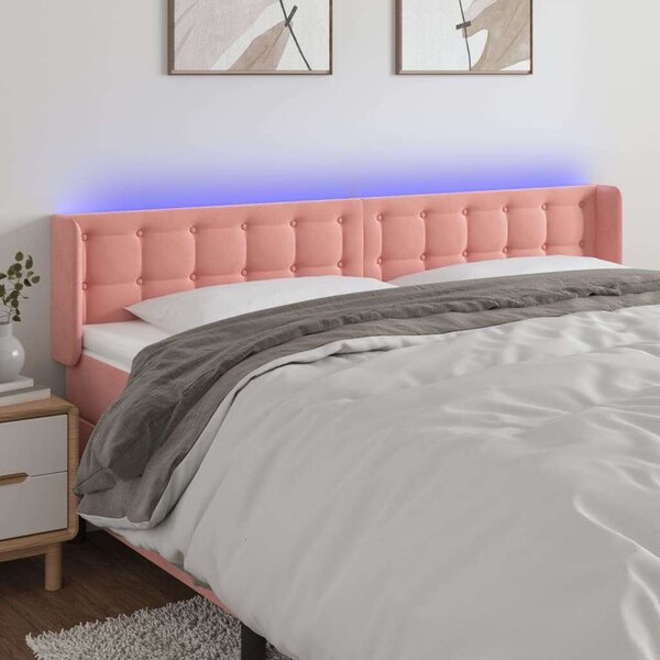 Bársony LED Fejtámla - Rózsaszín - 183cm