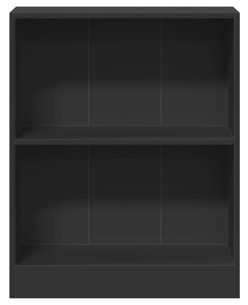 Fekete szerelt fa könyvespolc 60 x 24 x 76 cm