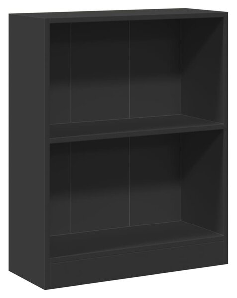 Fekete szerelt fa könyvespolc 60 x 24 x 76 cm