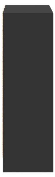 Fekete szerelt fa könyvespolc 60 x 24 x 76 cm
