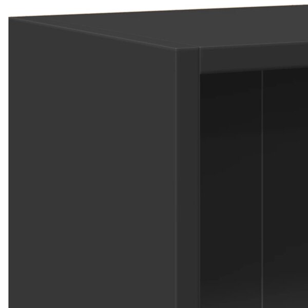 Fekete szerelt fa könyvespolc 60 x 24 x 76 cm