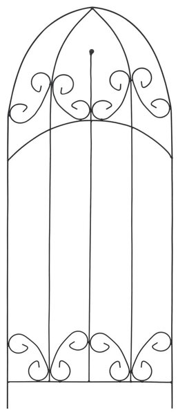 3 db fekete vas növényfuttató állvány 40 x 100 cm