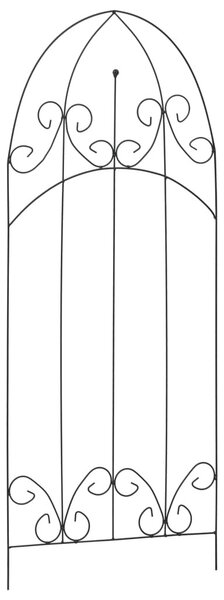 3 db fekete vas növényfuttató állvány 40 x 100 cm