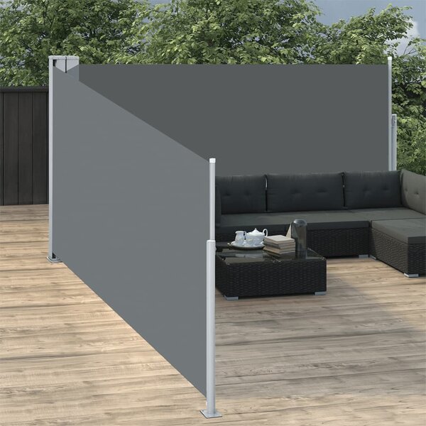Antracitszürke behúzható oldalsó napellenző 140 x 1000 cm