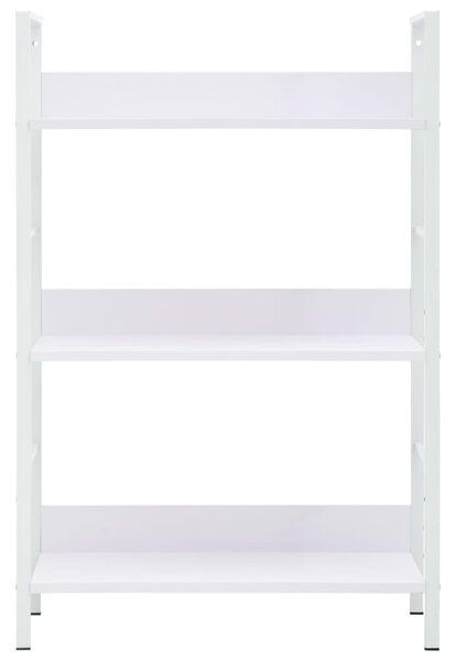 3 szintes fehér szerelt fa könyvespolc 60 x 27,6 x 90,5 cm