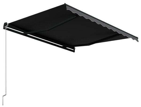 Antracitszürke kézzel behúzható napellenző 300 x 250 cm