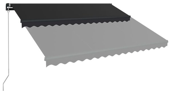 Antracitszürke kézzel behúzható napellenző 450 x 300 cm