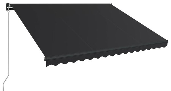 Antracitszürke kézzel behúzható napellenző 450 x 300 cm