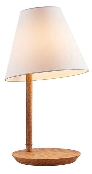 Lucande - Jinda Asztali Lámpa White/Wood - Lampemesteren