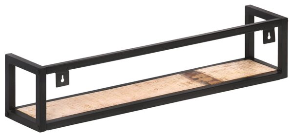 2 db tömör újrahasznosított fa fali polc 80 cm