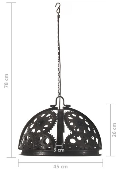 Lánckerék-kialakítású ipari mennyezeti lámpa 45 cm E27