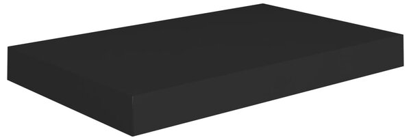 2 db fekete MDF lebegő fali polc 40 x 23 x 3,8 cm
