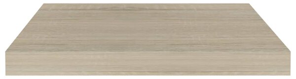 4 db tölgyszínű MDF lebegő fali polc 50 x 23 x 3,8 cm