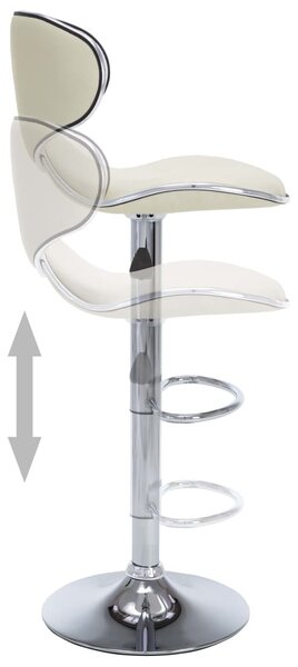 323647 Bar Stools 2 pcs Cream Faux Leather