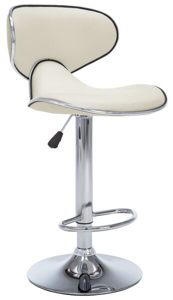 323647 Bar Stools 2 pcs Cream Faux Leather