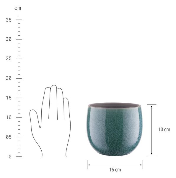 TERRANO kaspó, kék Ø15cm