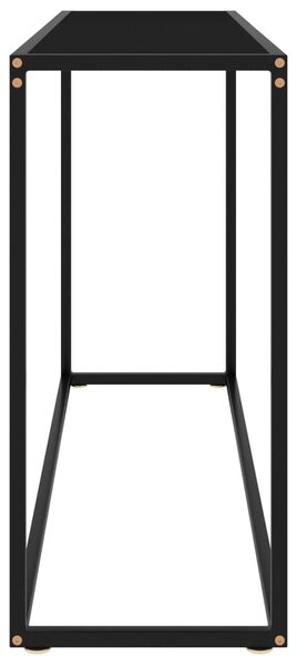 Fekete edzett üveg tálalóasztal 120 x 35 x 75 cm