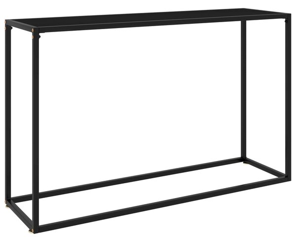 Fekete edzett üveg tálalóasztal 120 x 35 x 75 cm