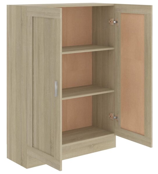 Sonoma tölgy színű szerelt fa könyvszekrény 82,5 x 30,5 x 115cm