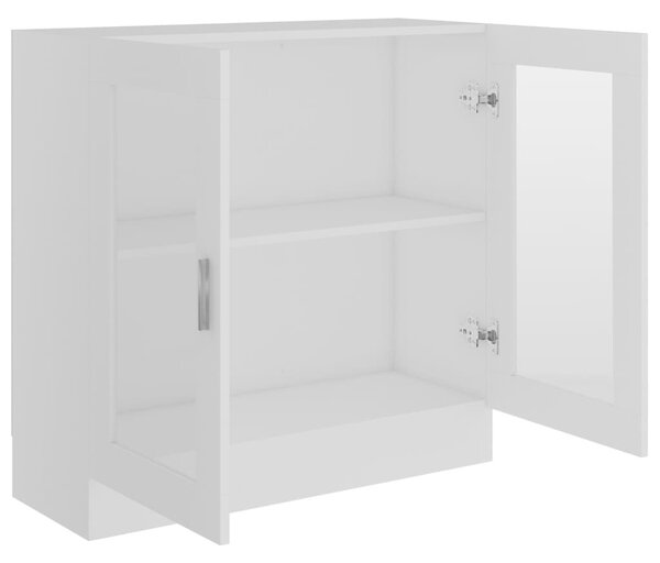 Fehér szerelt fa vitrinszekrény 82,5 x 30,5 x 80 cm