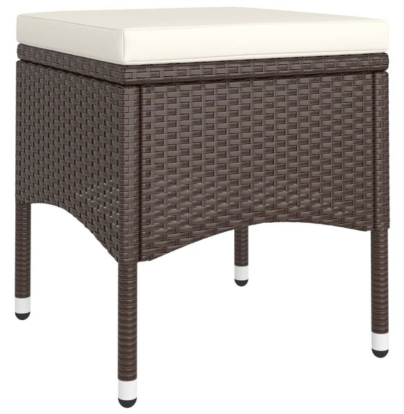 5 részes barna polyrattan kerti étkezőgarnitúra