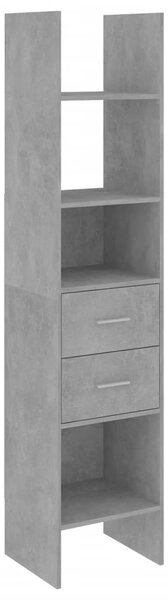 Betonszürke szerelt fa könyvszekrény 40 x 35 x 180 cm