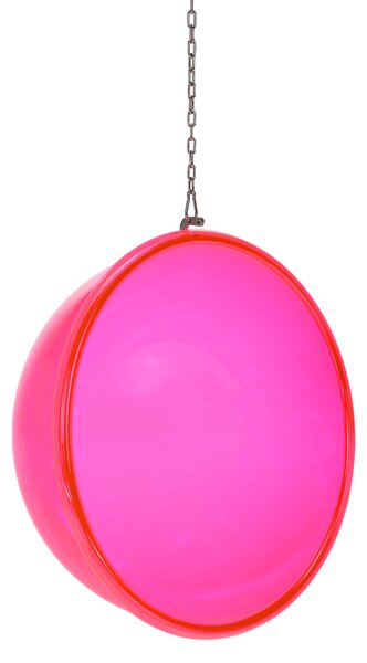 KONDELA Függő fotel, rózsaszín/ezüst/fehér, BUBBLE TYP 1