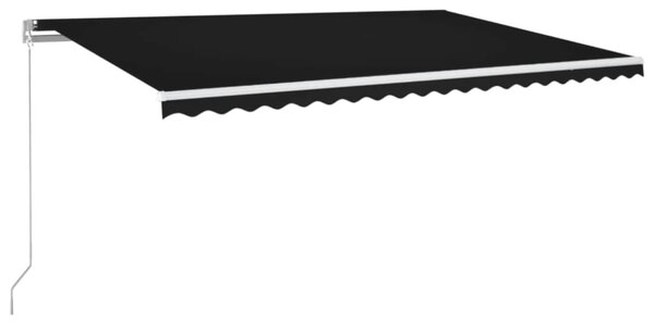 Antracitszürke kézzel kihúzható napellenző 500 x 350 cm