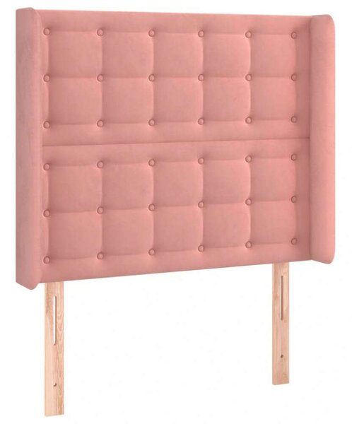 Bársony LED Fejtámla - Rózsaszín - 103x16x118/128cm