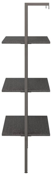 3 szintes fekete létrapolc 64 x 35 x 120,5 cm