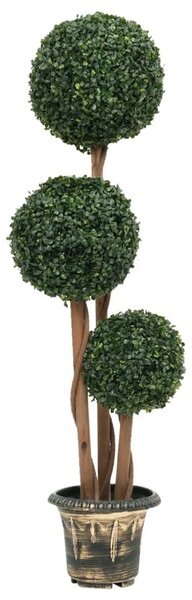 Zöld gömbalakú cserepes műpuszpáng 119 cm