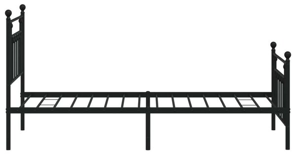 VidaXL Fém Ágykeret - Fekete - 90x200 cm