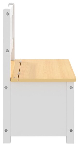 Fehér-bézs MDF gyermek tárolópad 60 x 30 x 55 cm