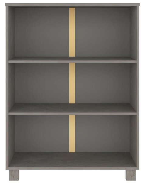HAMAR világosszürke tömör fenyőfa könyvszekrény 85x35x112 cm