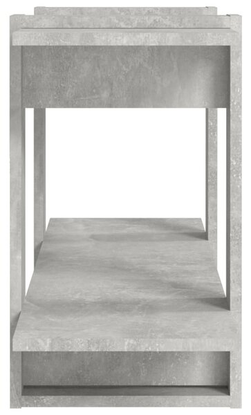 Betonszürke szerelt fa könyvszekrény 100 x 30 x 51 cm