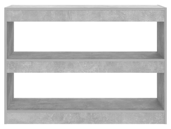 Betonszürke térelválasztó könyvszekrény 100 x 30 x 72 cm