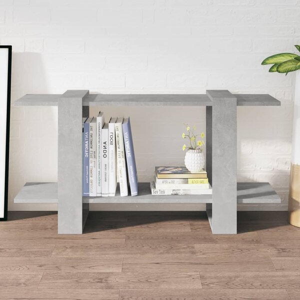 Betonszürke szerelt fa könyvszekrény 100 x 30 x 51 cm