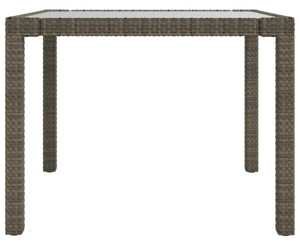 3 részes szürke polyrattan kültéri étkezőszett párnákkal